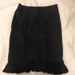 Bebe black linen pencil skirt
